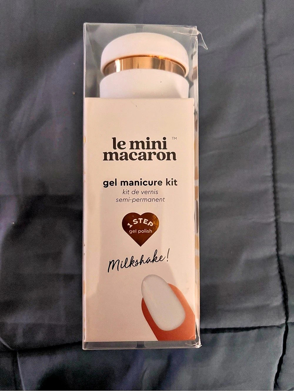 le mini macaron Gel Manicure Kit - Milkshake Pink & White